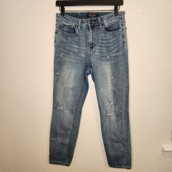 Judy Blue Women Jeans 30 Blue Denim Slim Fit Stretch Distressed jeans - Picture 3 of 16